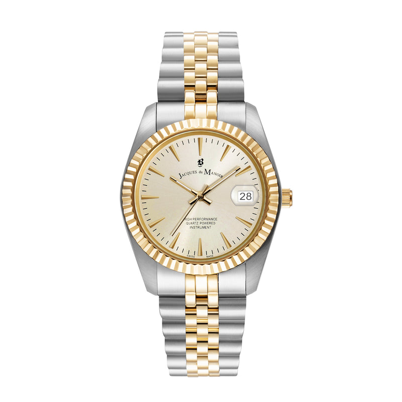 Jacques du Manoir Inspiration Classic Gold Watch JWG02202-zoom-