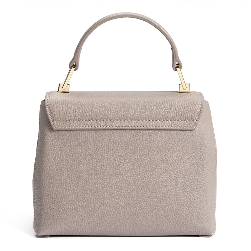 Isabel Bernard Femme Forte Heline Taupe Leather Handbag made of Calfskin IB21039-zoom-