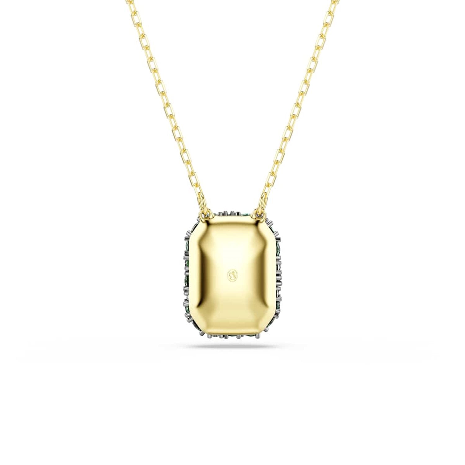 Swarovski Sublima Glam Gold-Tone Necklace with Green Pendant 5752884