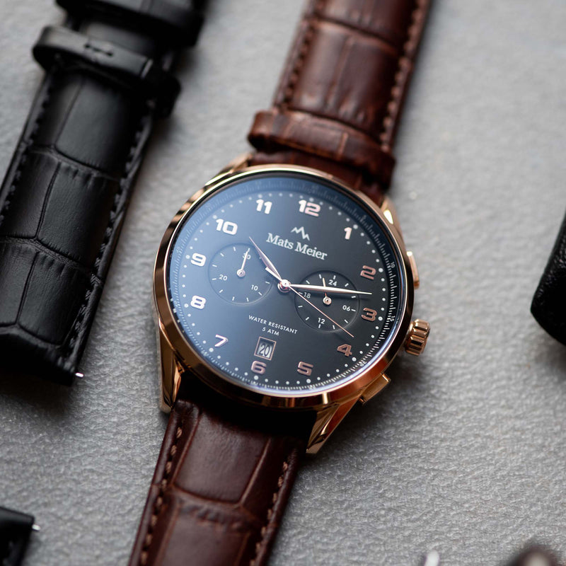 Mats Meier Mont Vélan Chrono Black/Brown Watch MM10001-zoom-