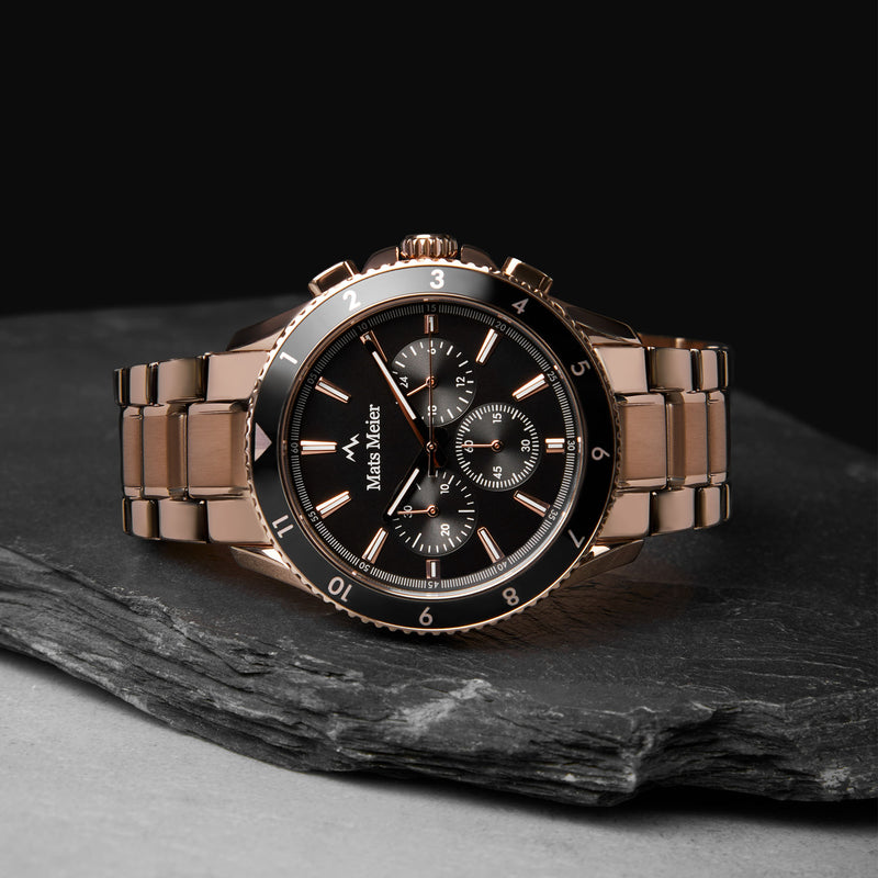 Mats Meier Ponte dei Salti Chronograph Men'sWatch Roesgoldcoloured and Black MM00510-zoom-