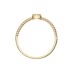 Jackie Gold Grimaldi White Topaz 14 Karat Gold Ring 585 JKR25.511-54