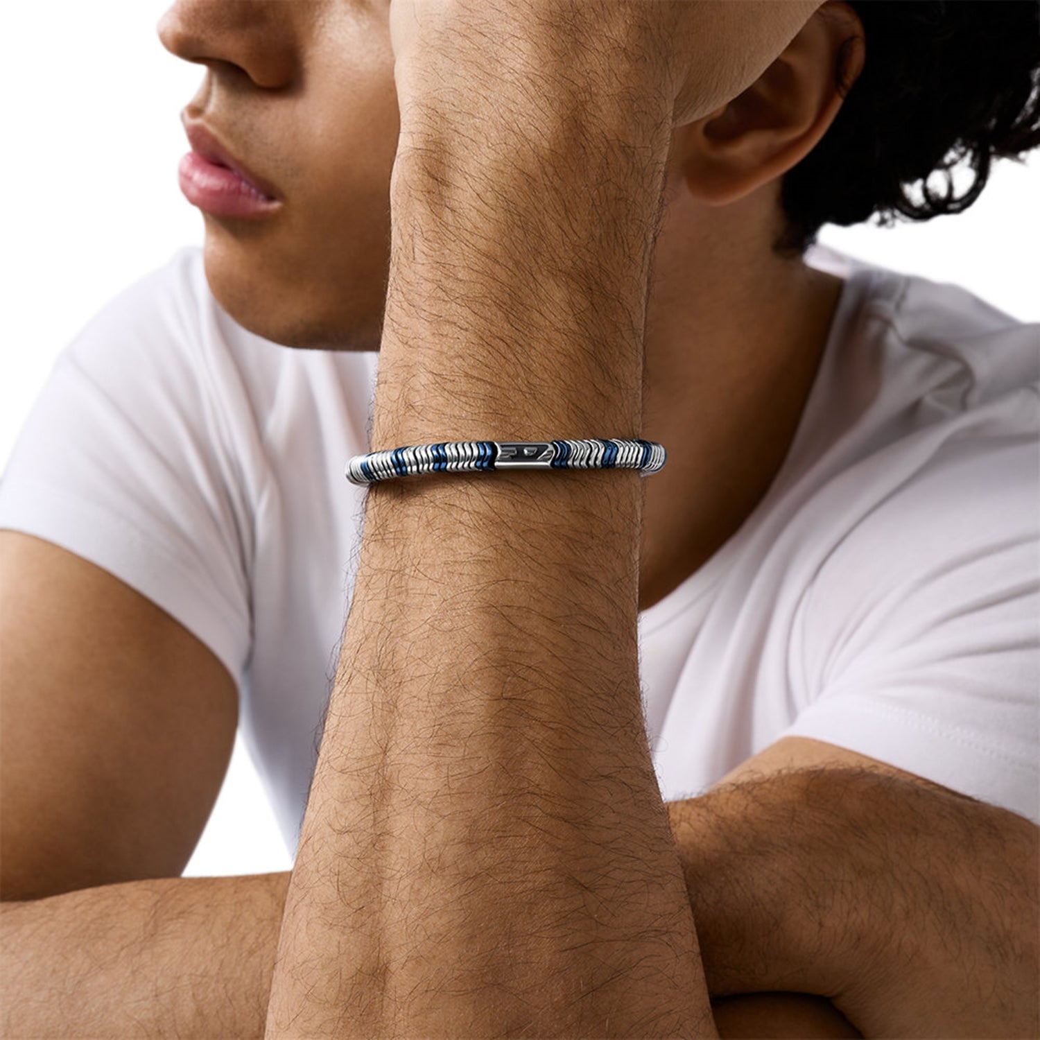 D Logo Silver Coloured Bracelet DX1572931