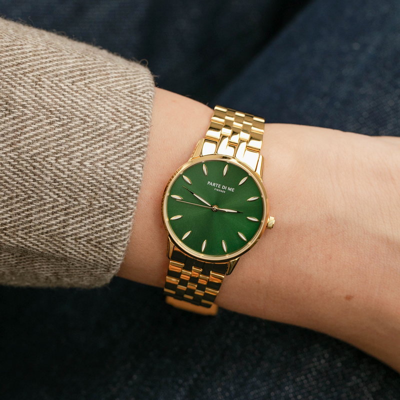 Parte Di Me Orologio round ladies watch gold coloured and green PDM09046-zoom-