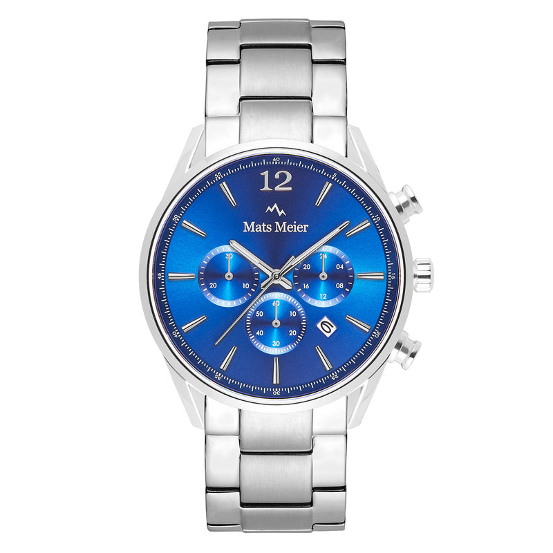 Mats Meier Grand Cornier Chrono Blue/Silver Coloured Watch MM00108-zoom-