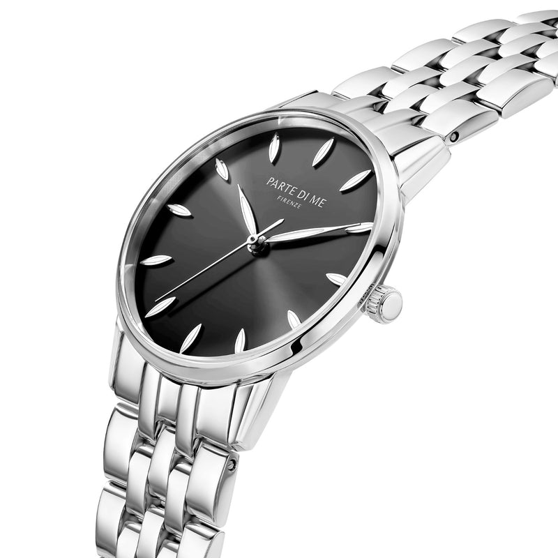 Parte Di Me Orologio round ladies watch silver coloured and black PDM09048-zoom-