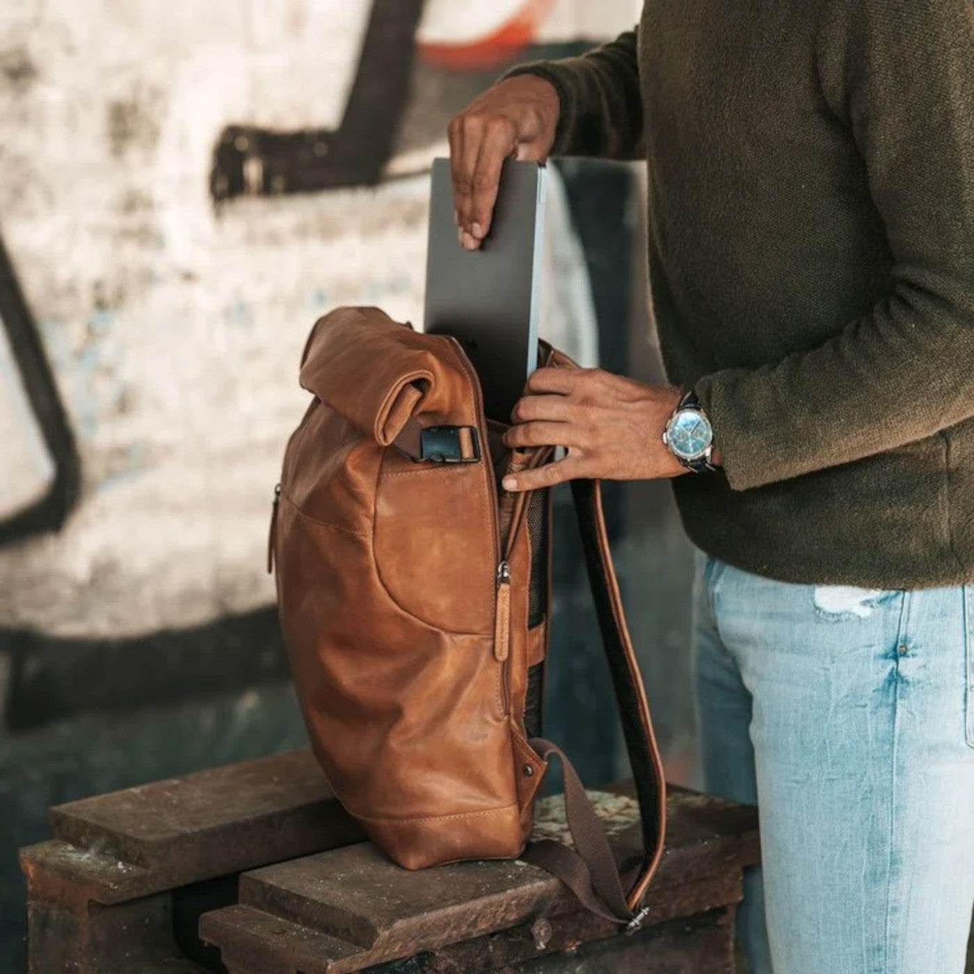 The Chesterfield Brand Cognac Backpack C58.030931