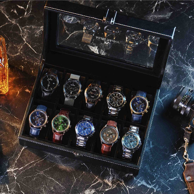 Mats Meier Mont Fort Black Watchbox voor 10 Watchs-zoom-