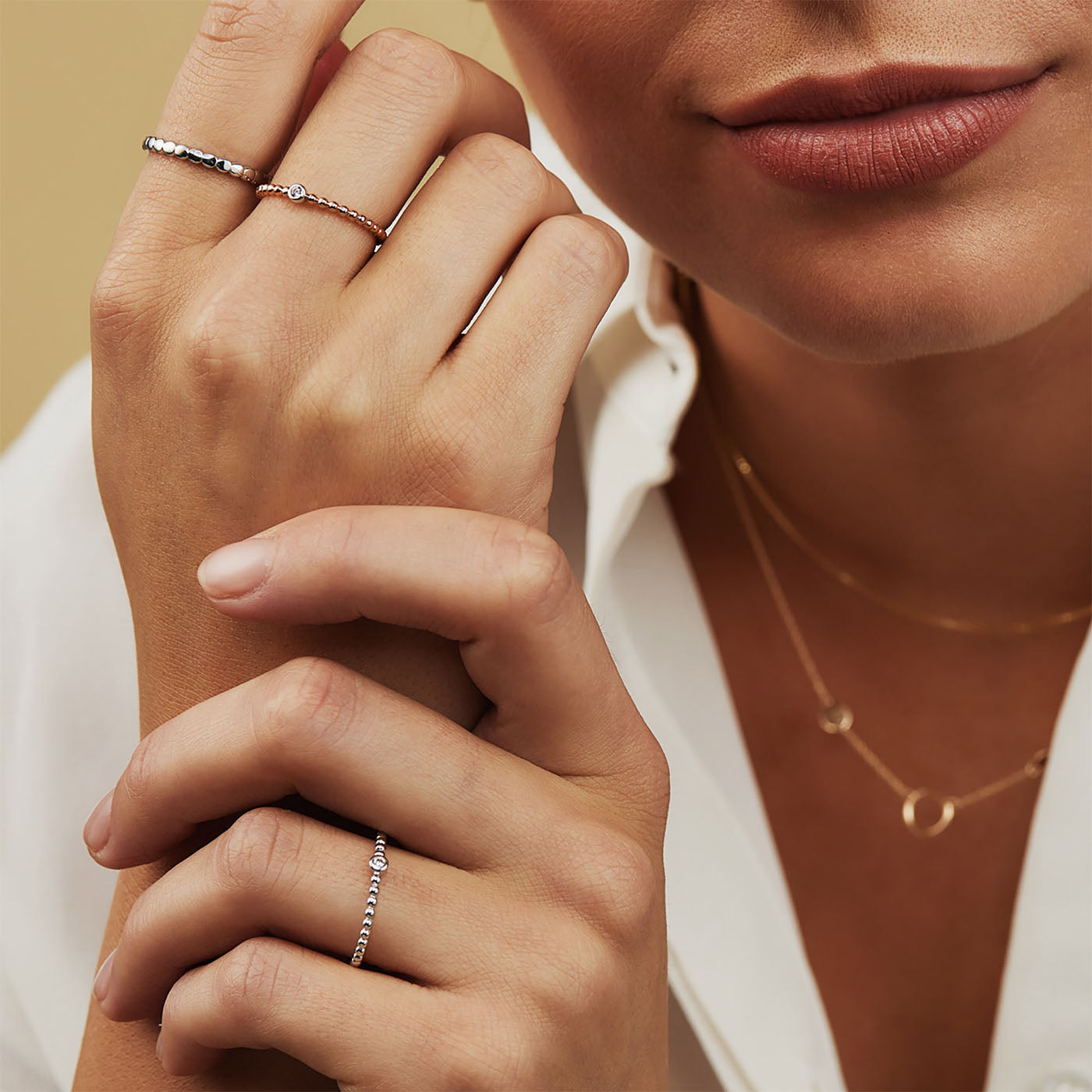 Isabel Bernard 14 Karaat Witgouden Saint Germain Clément Ring IB4105128-50 (Maat: 50)