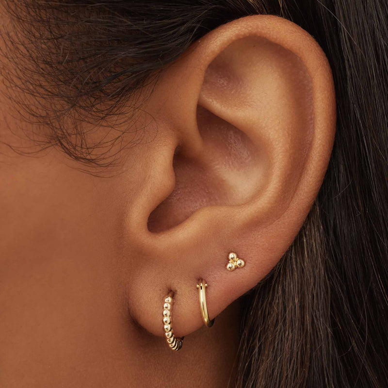 Isabel Bernard Rivoli Claire 14 Carat Golden Ear Studs IB360233-zoom-