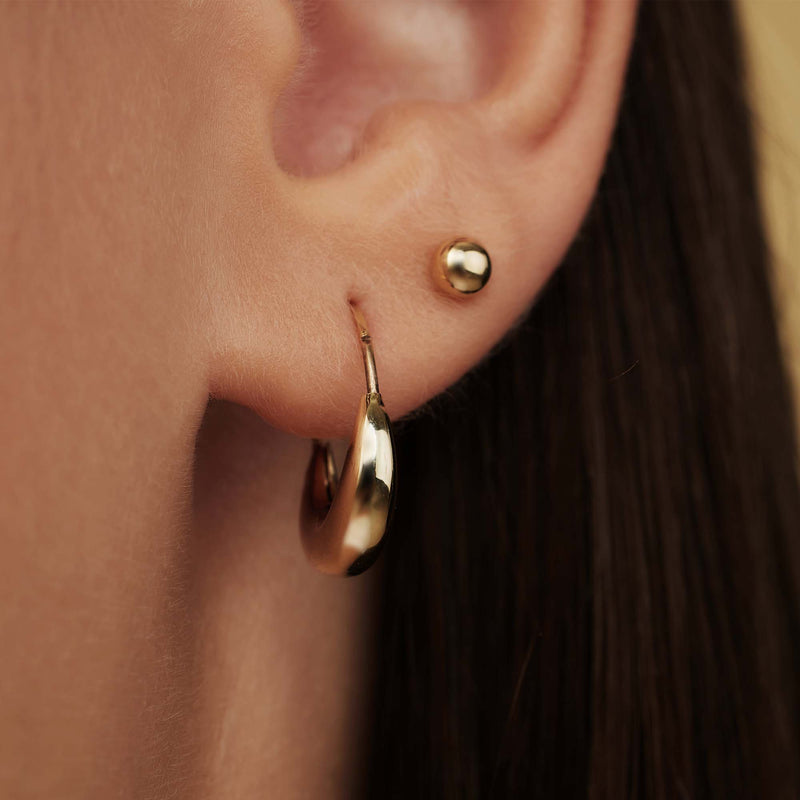 Isabel Bernard Rivoli Maryn 14 Carat Golden Hoop Earrings IB360203-zoom-