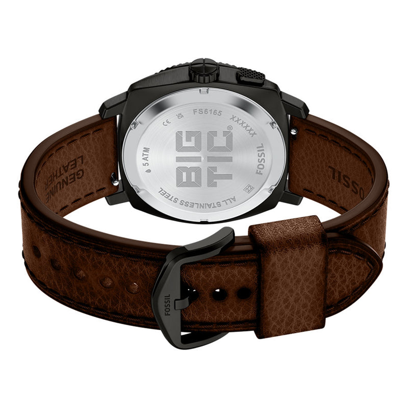 Fossil Machine Big Tic Round Black Dial Watch FS6165-zoom-