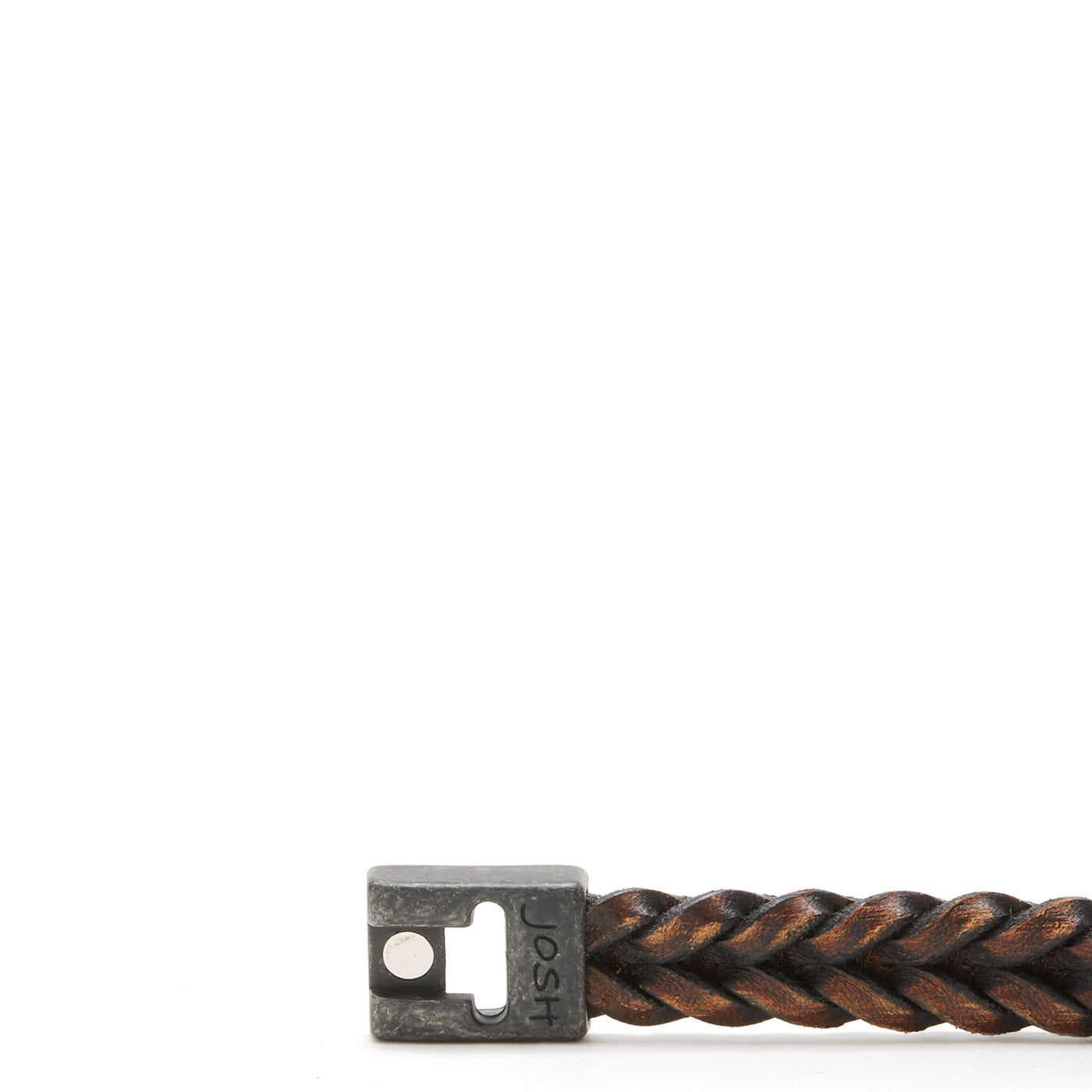 Josh Vintage Black Brown Armband 24941-BRA-VB/BROWN/L