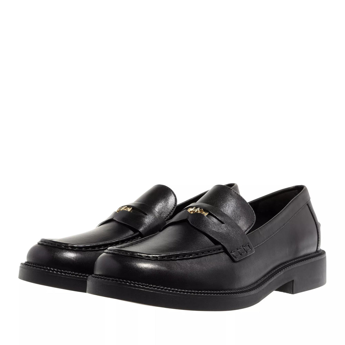 Michael Kors Zwarte Leren Loafers 2001-A0376636_36