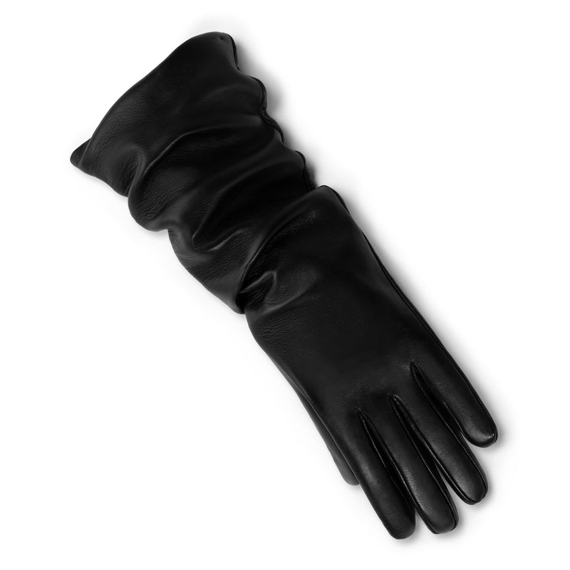 Isabel Bernard Honoré Ines black goatskin leather gloves IB67005-301-6.5-zoom-