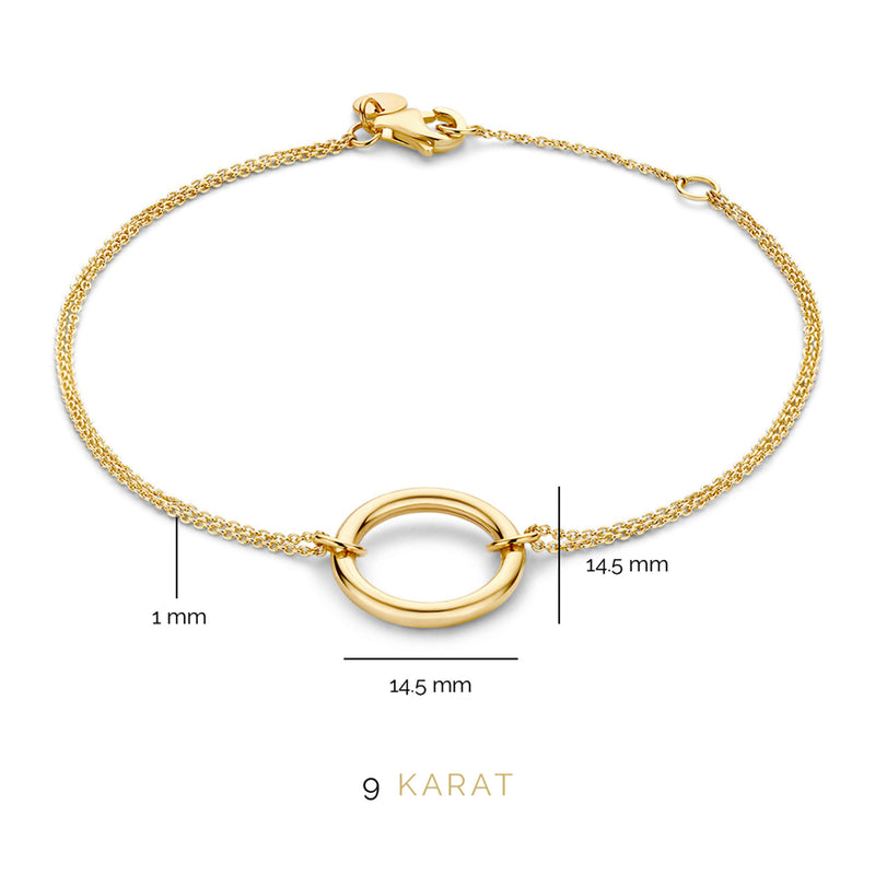 Beloro Jewels La Rinascente Constanza 9 carat gold Bracelet BO320029-zoom-