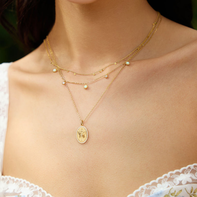 Ania Haie Sunny Sparkler Gold Coloured Kyoto Opal Station Necklace AH-N064-03G-zoom-