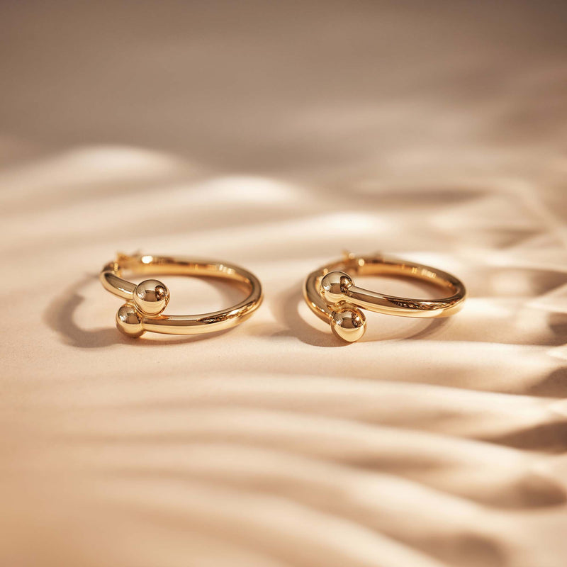 Isabel Bernard Monceau Mirell 14 Karat Gold Hoop Earrings IB360262-zoom-