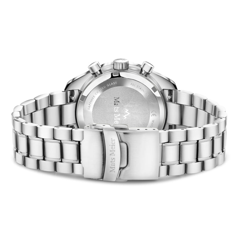 Mats Meier Arosa Racing Chronograph Men'sWatch Silver-coloured MM50018-zoom-
