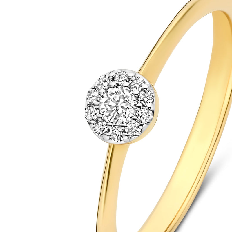 Isabel Bernard De la Paix Viviane 14 karat gold ring with diamond 0.11 carat IBD330037-50-zoom-