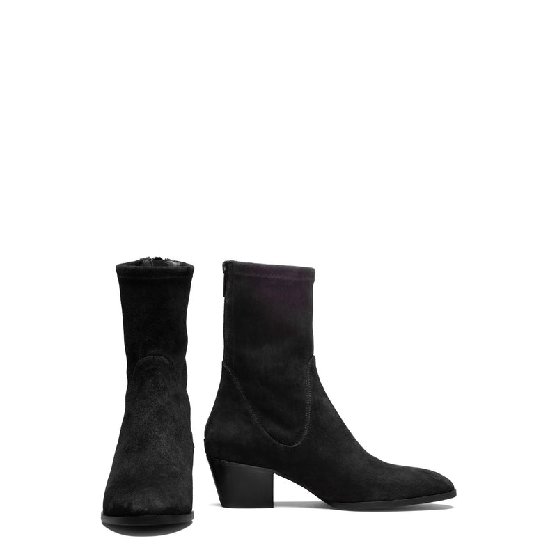 Isabel Bernard Vendôme Estelle Black Stretch Suede Boots IB53013-101-37-zoom-