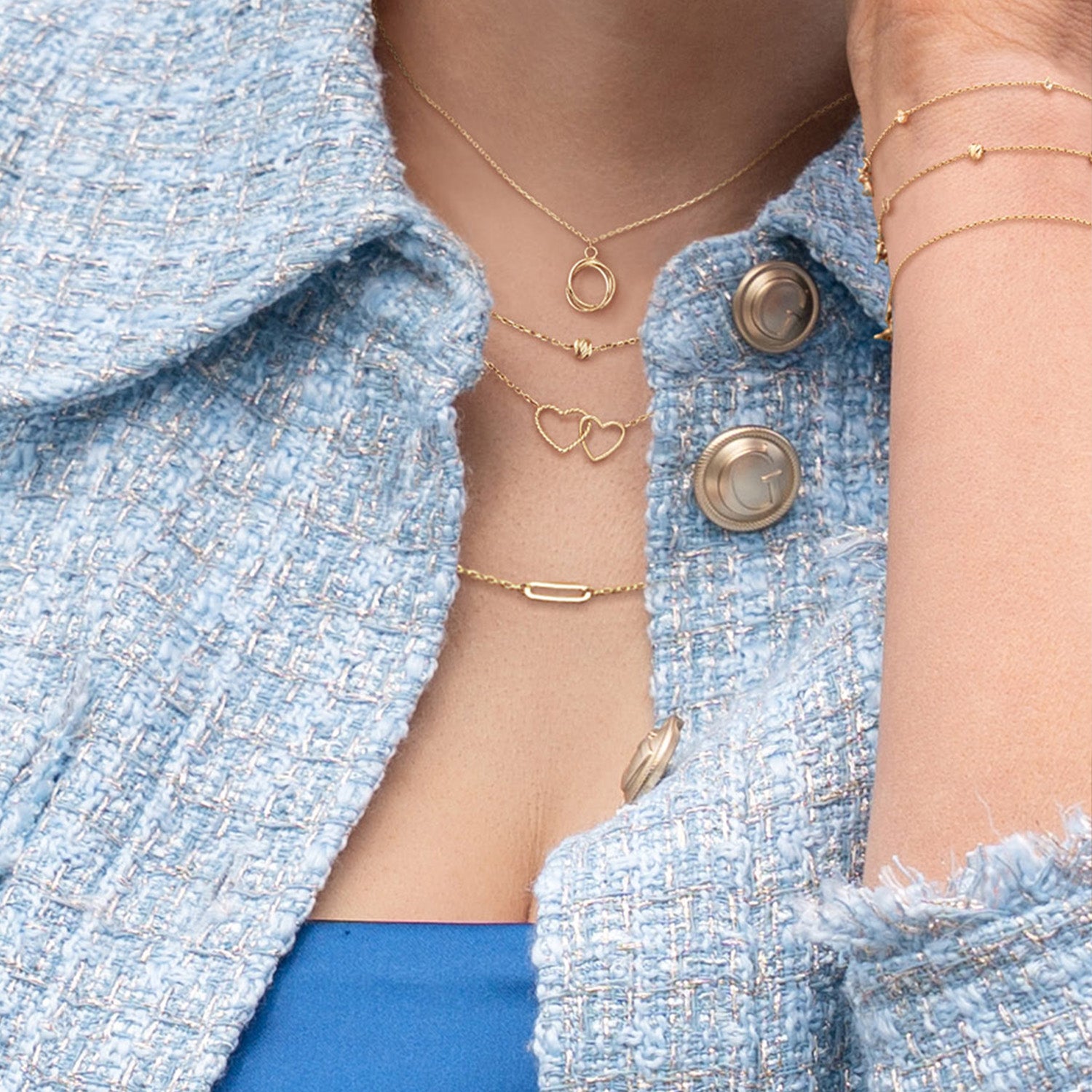 Jackie Gold Connected Love 14 Karat Gold Necklace JKN25.559