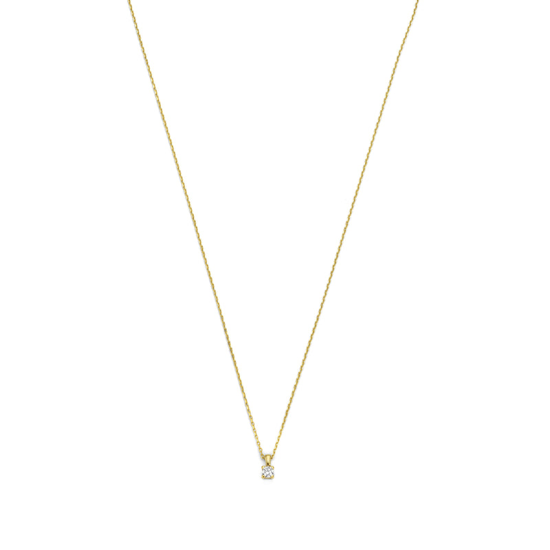 Isabel Bernard De la Paix Christine 14 Carat Golden Necklace | diamond 0.10 ct | IBD350003-zoom-