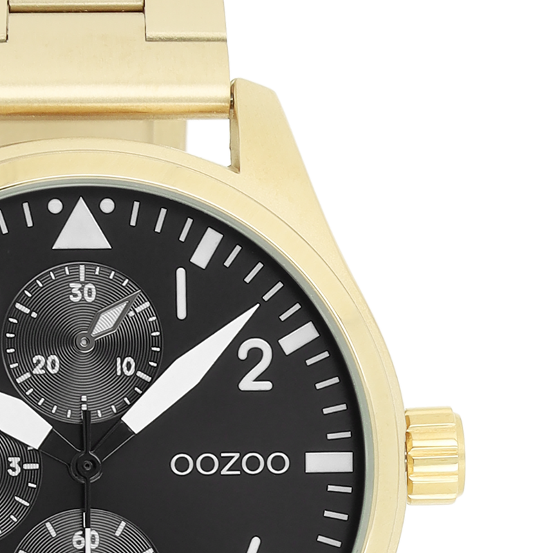 OOZOO Timepieces Gold and Black Men's Watch C11507-zoom-
