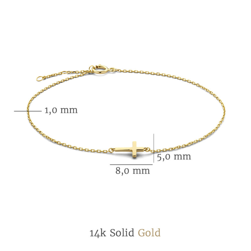 Isabel Bernard Cadeau d'Isabel 14 Carat Golden Necklace and Bracelet Giftset IB90091-zoom-