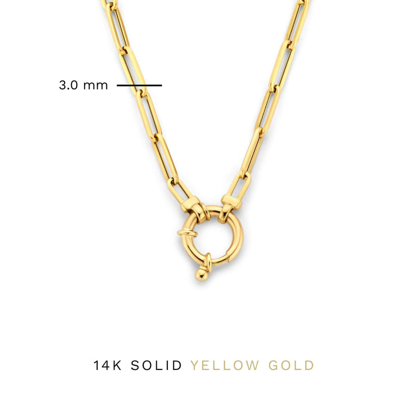 Isabel Bernard Aidee Odile 14 Carat Golden Schakel Necklace IB340160-zoom-