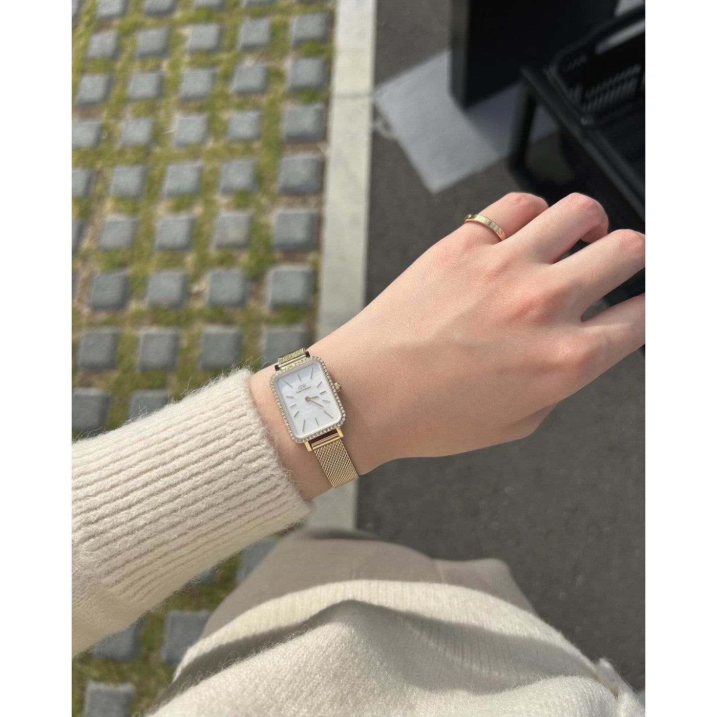 Daniel Wellington Petite Quadro Gold Watch DW00100668