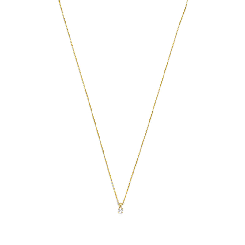 Isabel Bernard De la Paix Celesse 14 Carat Golden Necklace | diamond 0.07 ct | IBD350002-zoom-