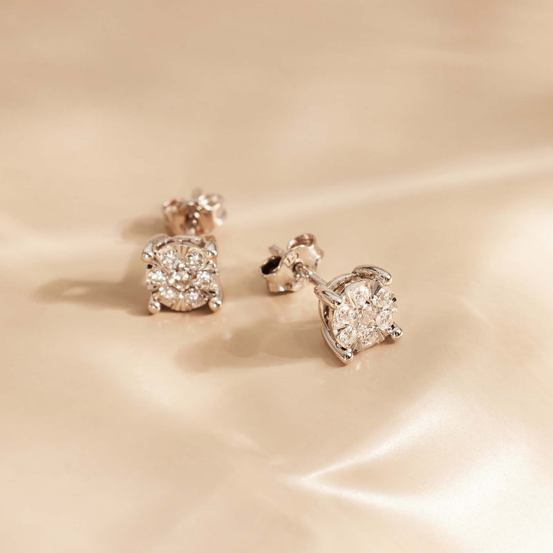Isabel Bernard De la Paix Hanaé 14 Carat Whitegold Ear Studs | diamond 0.16 ct | IBD360016-zoom-