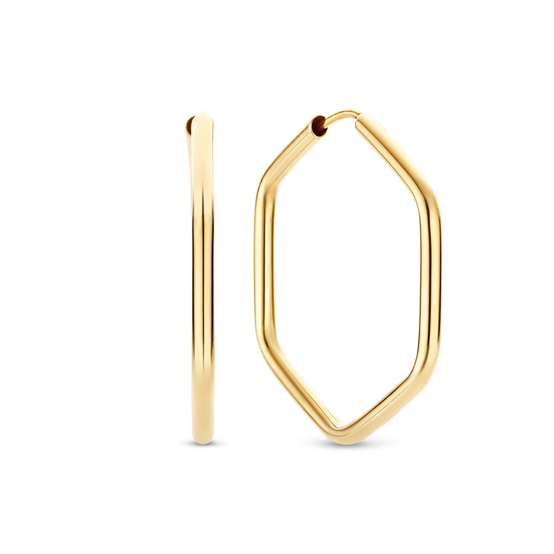 Beloro Jewels La Rinascente Francesca 9 carat gold Hoop Earrings BO360059-zoom-