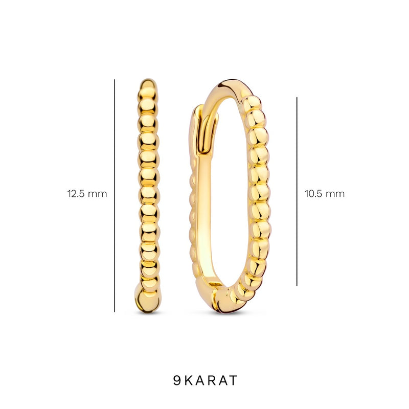 Beloro Jewels La Rinascente Elena 9 karat gold hoop earrings (10.5 mm) BO360070-zoom-