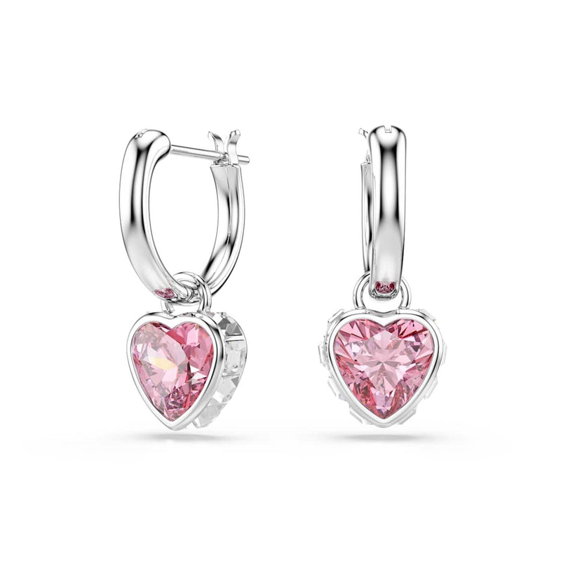 Swarovski Chroma Silver-Tone Earrings with Pink Accents 5757814-zoom-