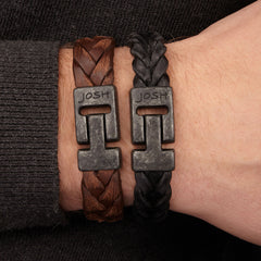 Josh Vintage Black Bracelet 24941-BRA-VB/BLACK/L