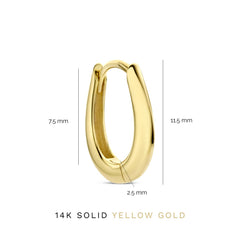 Isabel Bernard Rivoli Maryn 14 Carat Golden Hoop Earrings IB360188