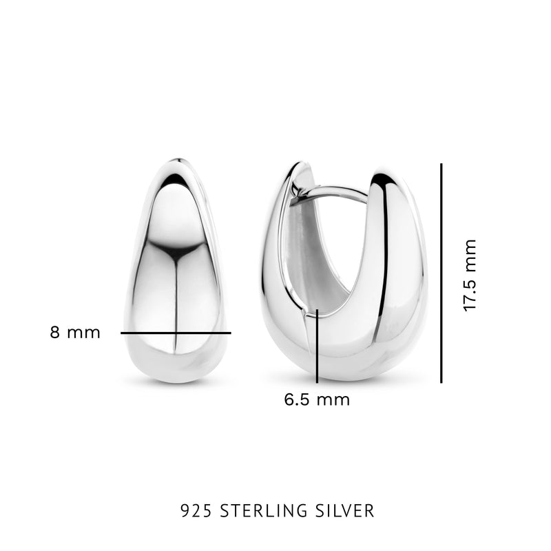 Parte Di Me Bibbiena Poppi Casentino 925 Sterling Silver Hoop Earrings PDM36161-zoom-