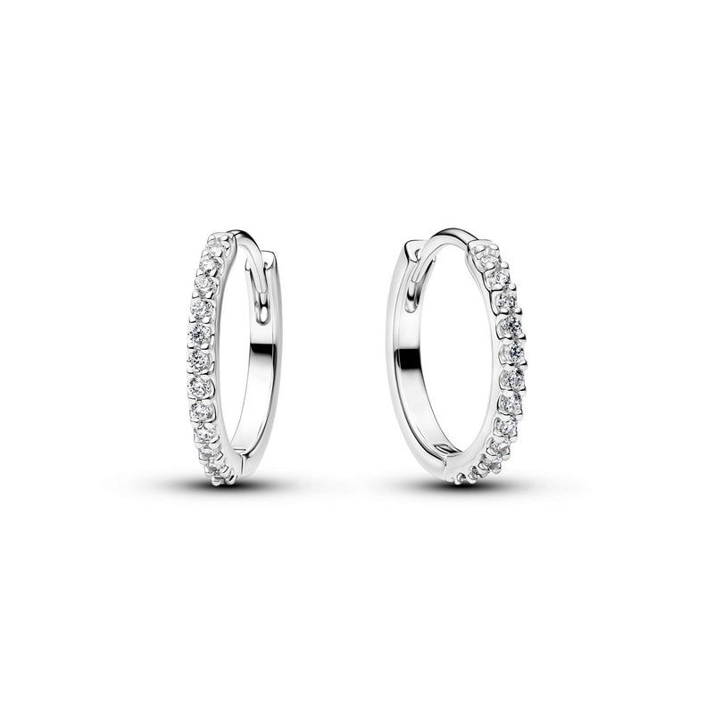 Pandora Timeless 925 Sterling Silver Sparkling Mini Hoop Earrings 294649C01-zoom-
