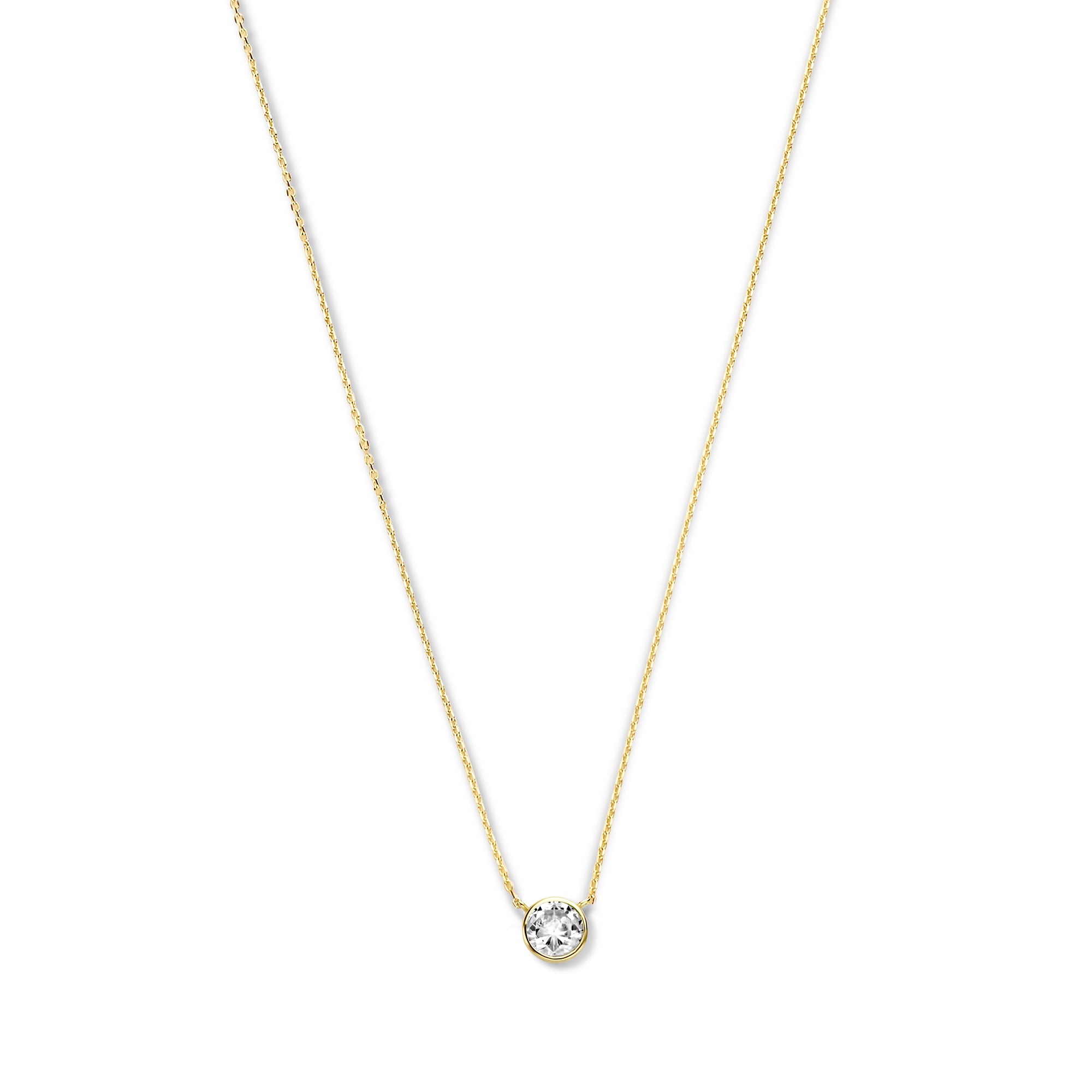 Violet Hamden Venus 925 Sterling Silver Gold-coloured Necklace with Birthstone VH340010-OCT