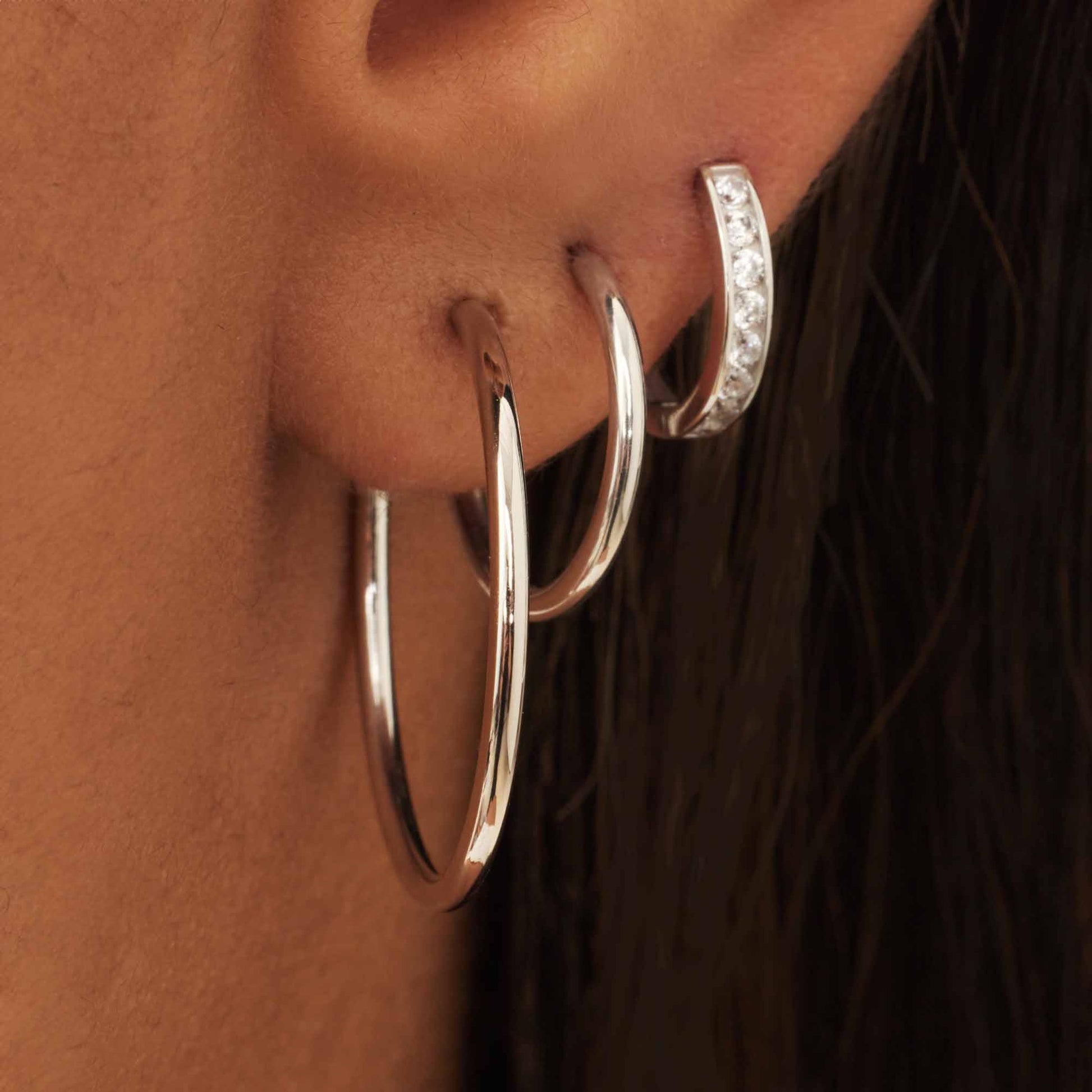 Isabel Bernard Cadeau d'Isabel 14 Carat Whitegold Earrings set IB90076