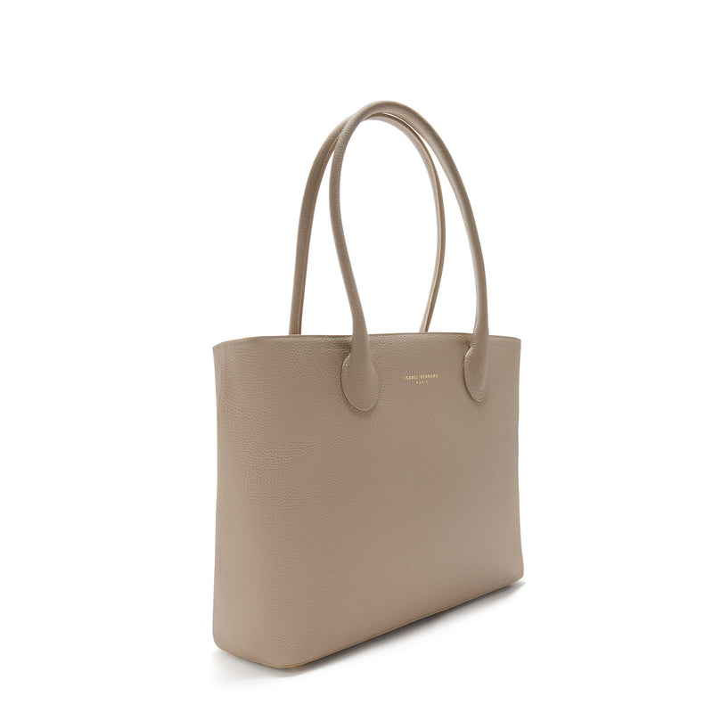 Isabel Bernard Honoré Lysanne Taupe Calfskin Shopper IB25023-zoom-