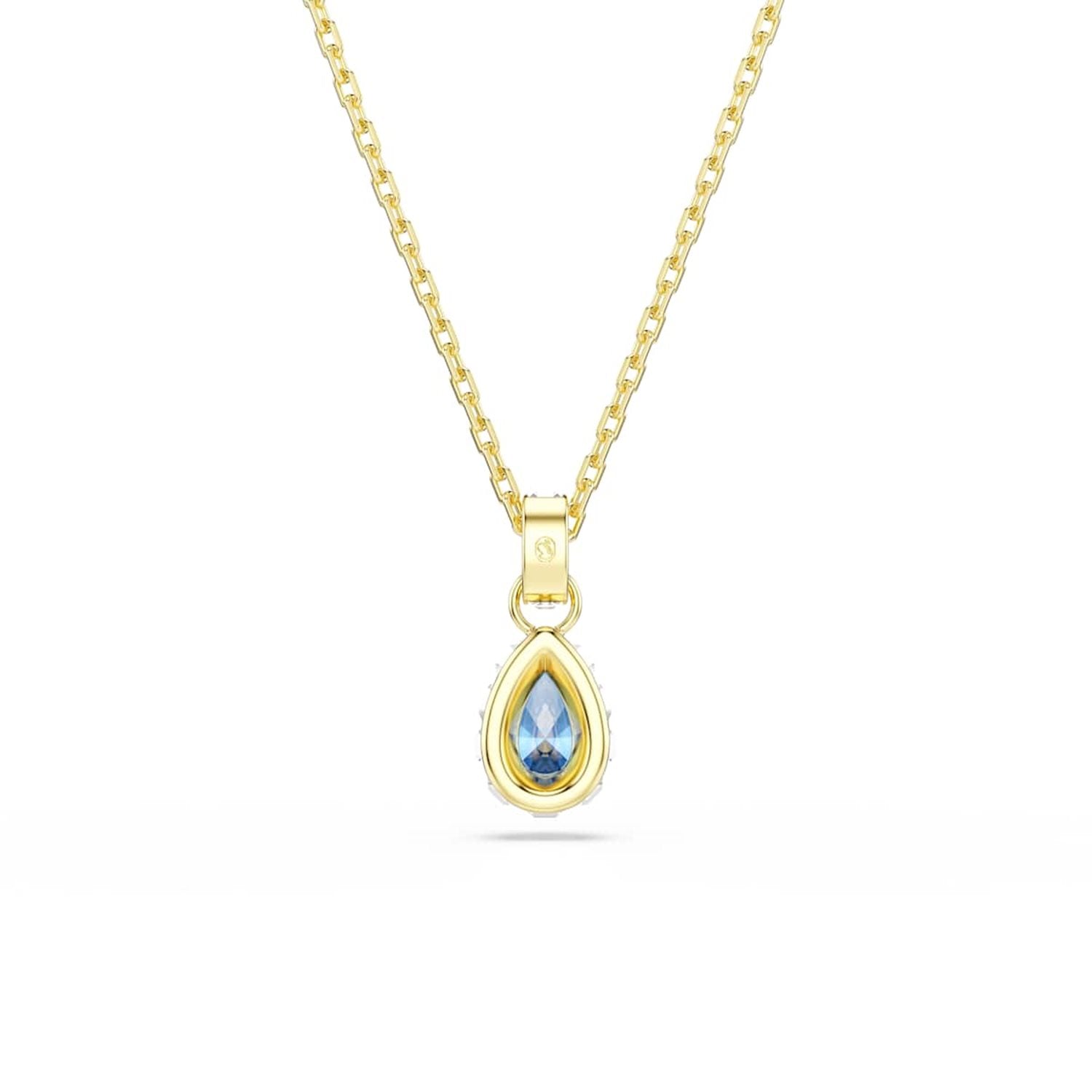 Swarovski Chroma Gold-Tone Necklace with Blue Crystal Pendant 5757786