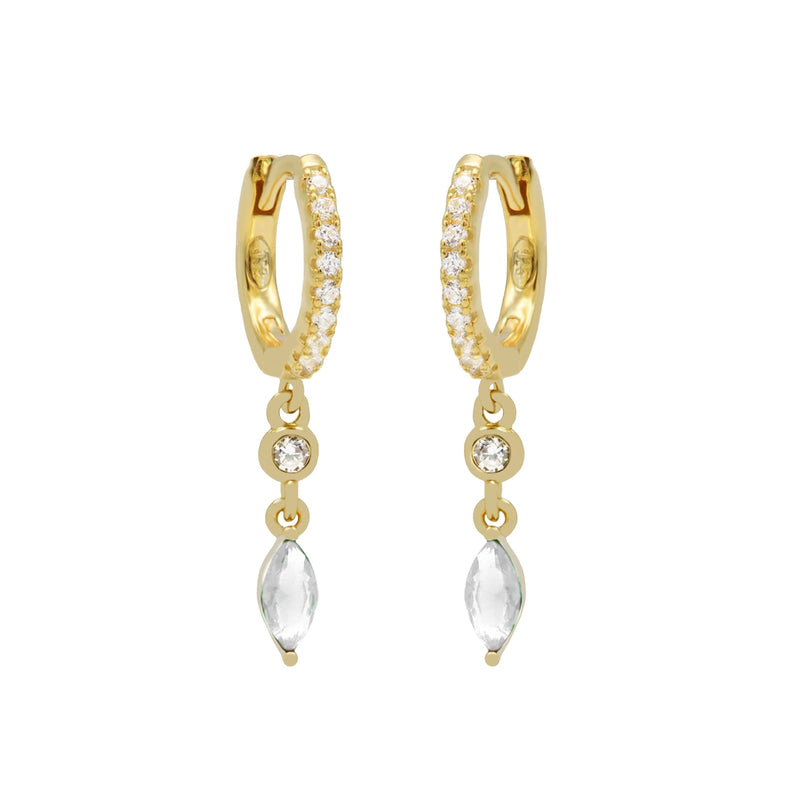 Karma Hoops Gold Hoop Earrings A68GP-zoom-