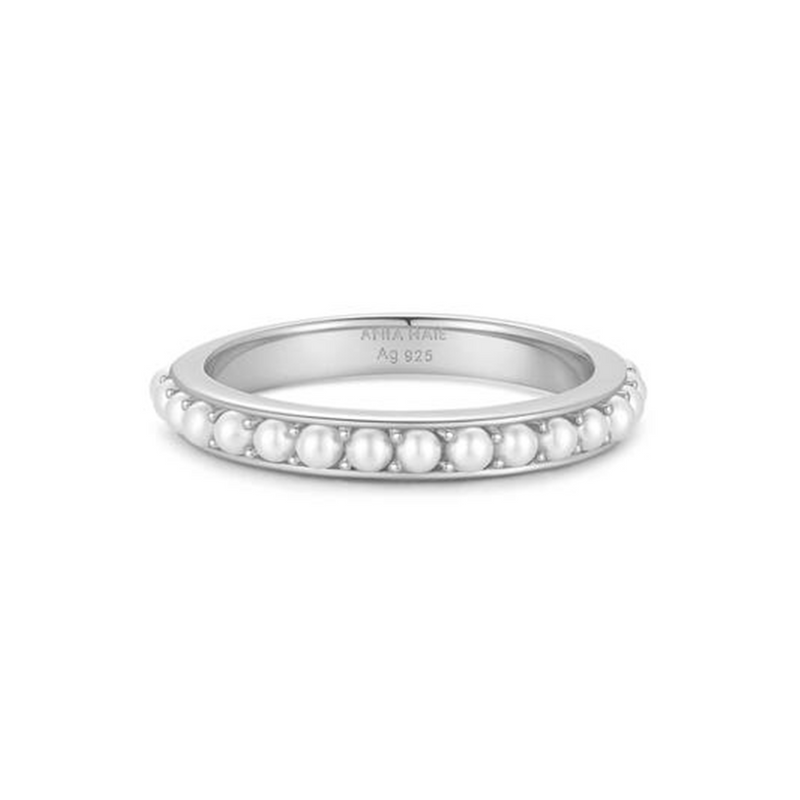 Ania Haie Reimaginer 925 Sterling Silver Shell Pearl Beaded Ring AH-R069-03H-54-zoom-
