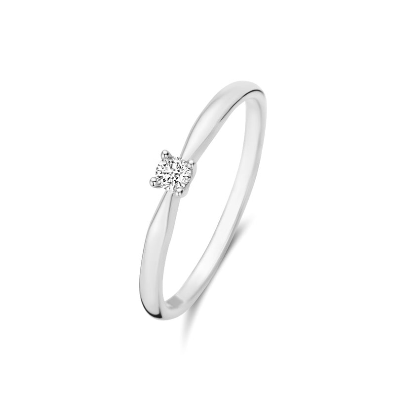 Isabel Bernard De la Paix Celesse 14 Carat Whitegold Ring | diamond 0.07 ct | IBD330005-54-zoom-
