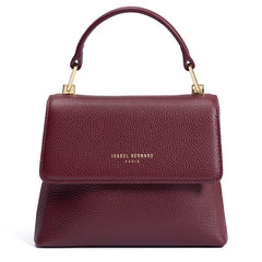 Isabel Bernard Femme Forte Heline Bordeaux Calfskin Leather Handbag IB21121