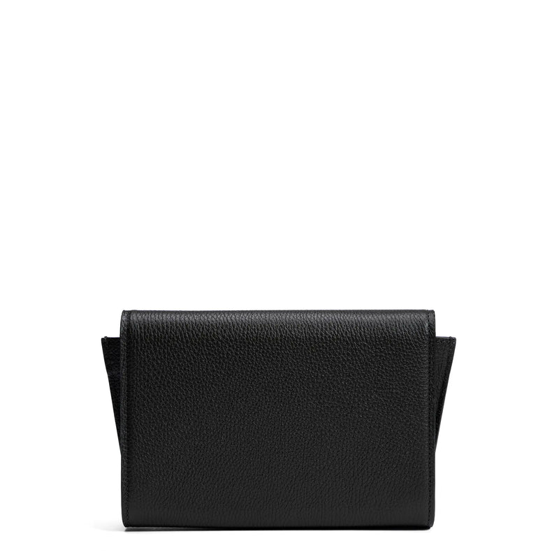 Isabel Bernard Honoré Lina Black Clutch With Detachable Shoulder Chain IB21135-001-zoom-