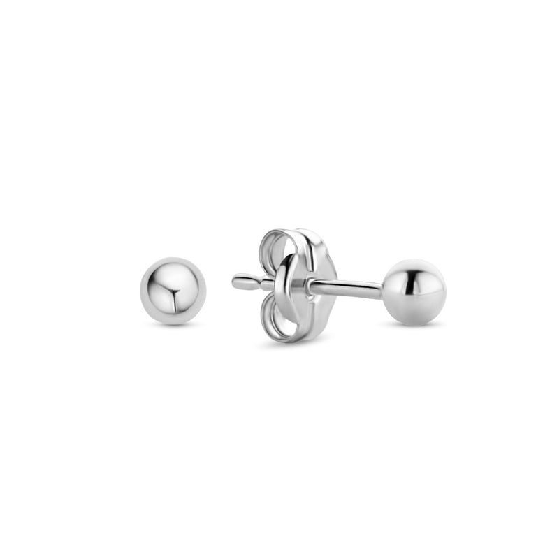 Isabel Bernard Saint Germain Nadie 14 karat white gold ear studs with sphere IB360275-zoom-